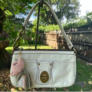 Coach Legacy Anniversary Edition Ivory Vachetta Leather Shoulder Bag